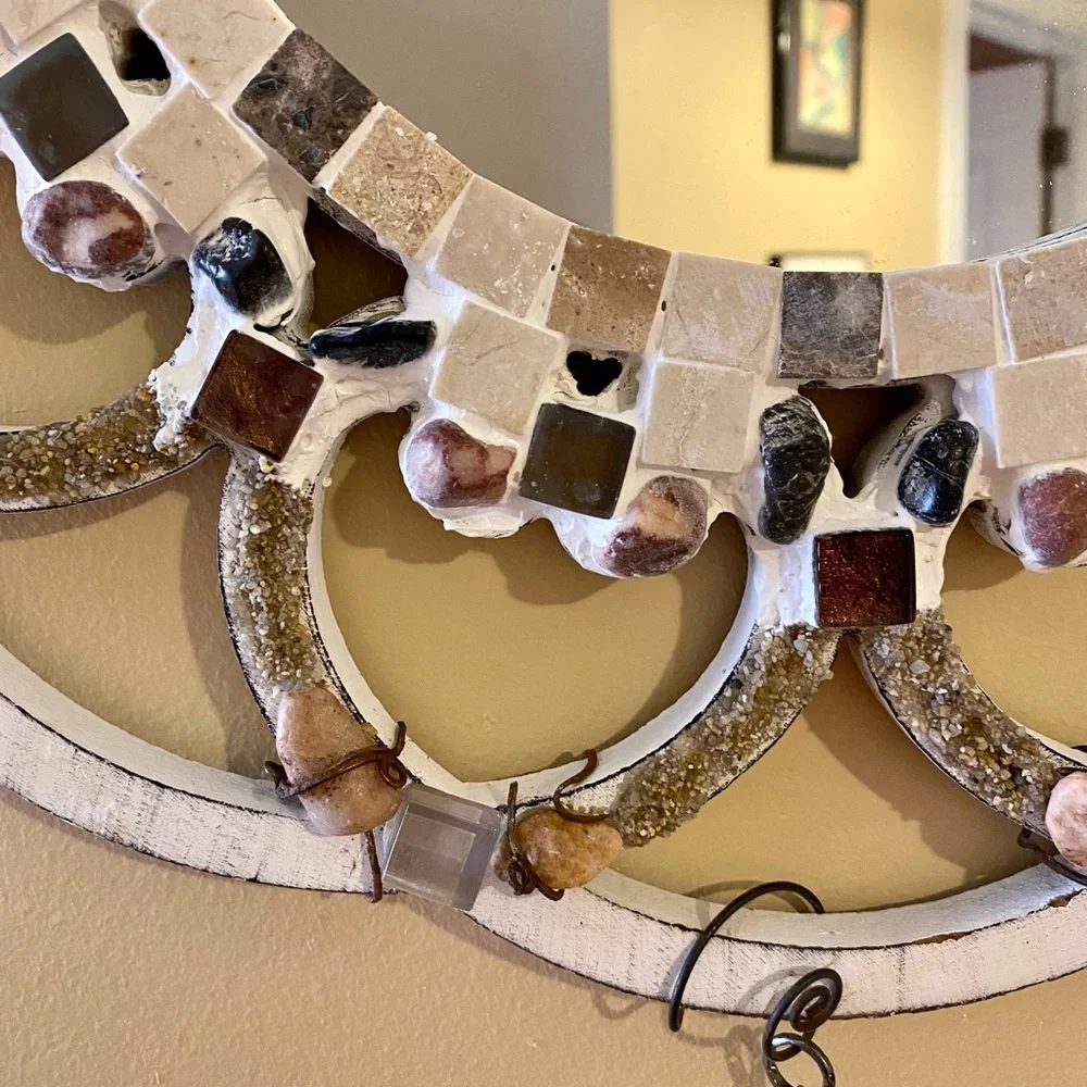 Handcrafted Mosaic and Mixed Media Mirror